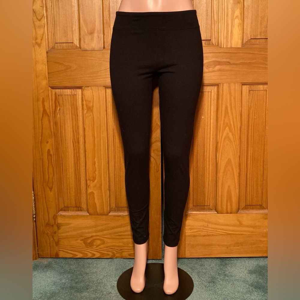 NWOT Stretch Leggings Vintage 80s 90s Black Women's Size L Large